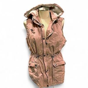 Rue21 Mauve Hooded Utility Vest